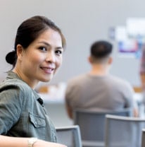 girl in classroom